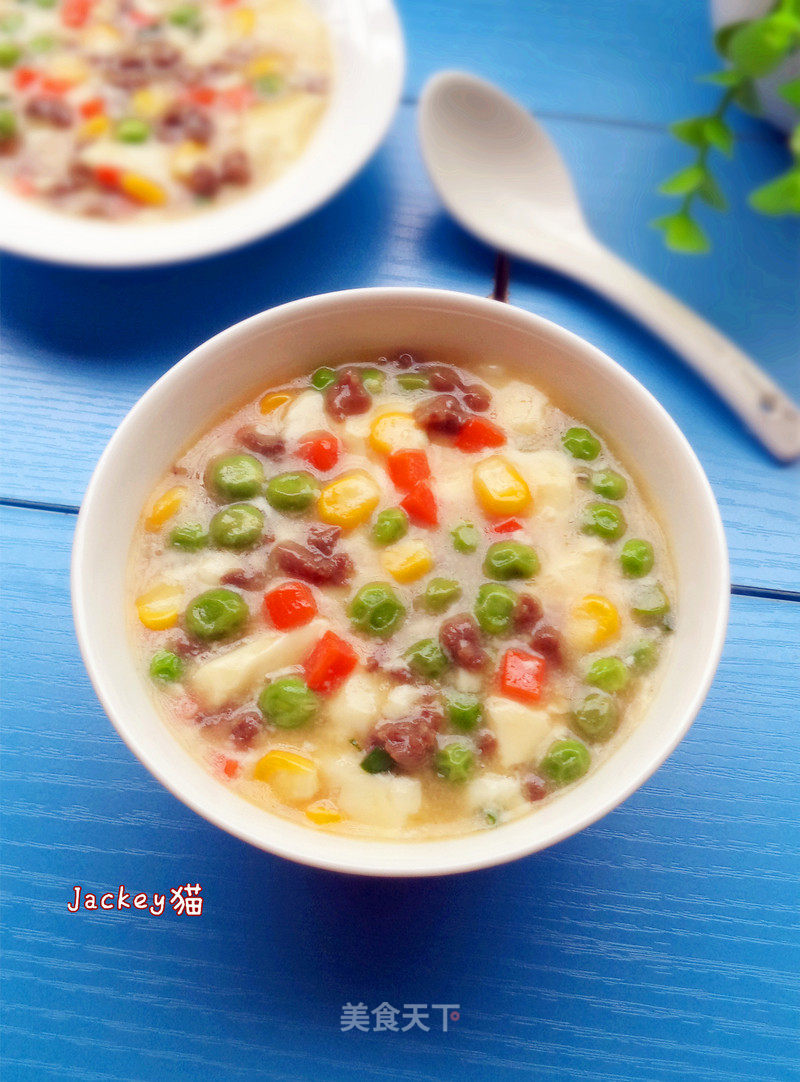 Minced Beef and Bean Curd Soup recipe