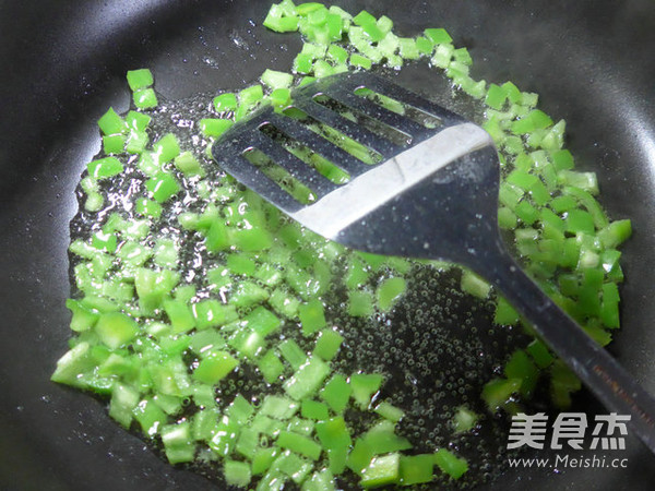 Fried Rice with Beef Sauce and Pepper recipe