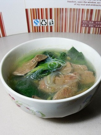 Vermicelli, Spinach and Pig Liver Soup recipe