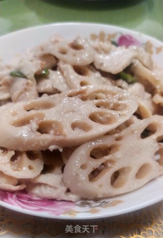 Fried Lotus Root with Chicken Breast recipe