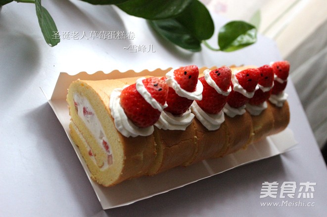 Santa Strawberry Cake Roll recipe