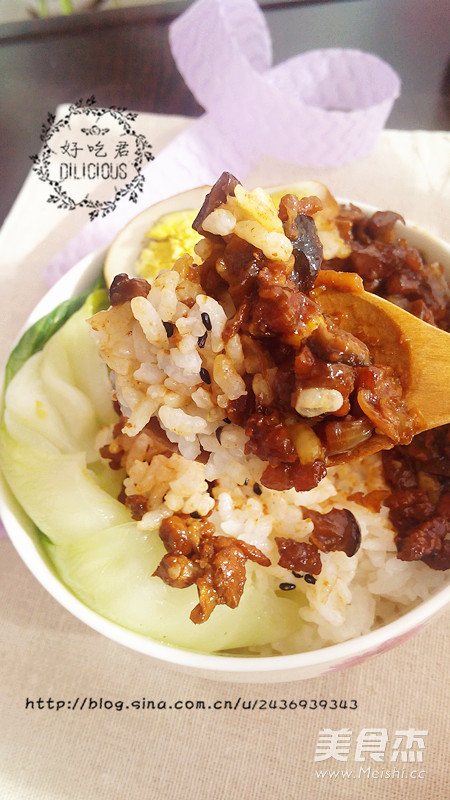 Mushroom Braised Pork Rice recipe