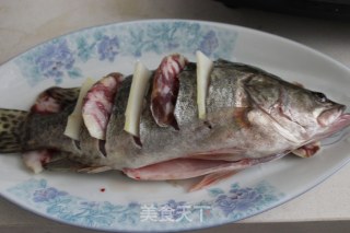 Chinese Steamed Mandarin Fish and Spring Vegetable Ribbon Noodles recipe