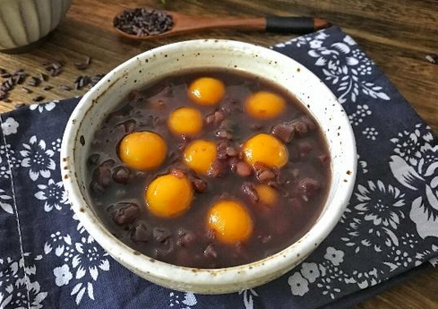 Purple Rice, Red Bean, Pumpkin Ball Congee recipe