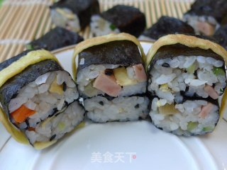 【flower Pattern Sushi】----mini Cube Sushi recipe