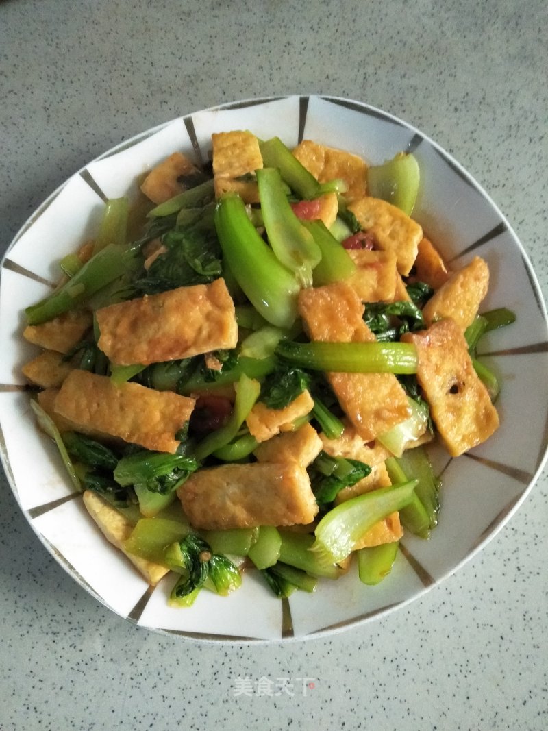 Stir-fried Tofu with Tomatoes and Rape recipe