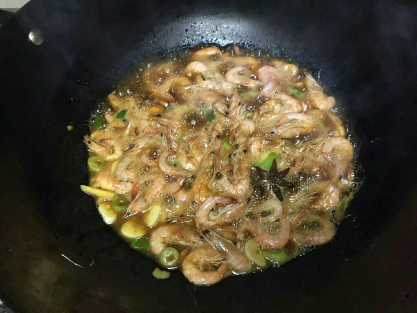 Stir-fried River Prawns recipe