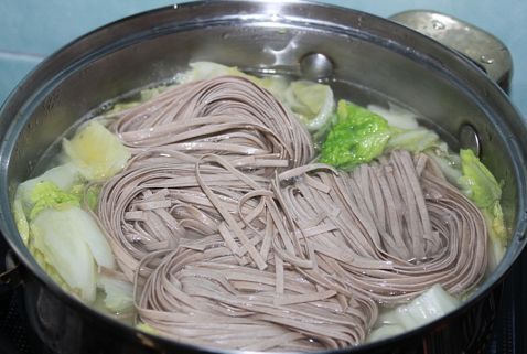 Poached Egg and Chinese Cabbage Soba Noodles recipe