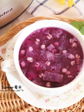 Purple Sweet Potato Tremella Coix Seed Congee