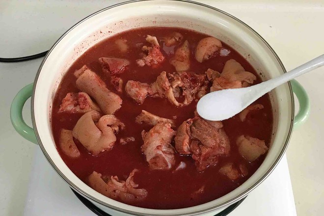 Braised Pig's Trotters with Red Lees recipe