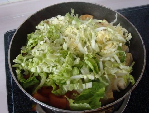 Stir-fried Tomato and Cabbage with Tofu recipe