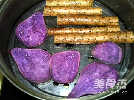 Honey Purple Potato Yam Cake recipe