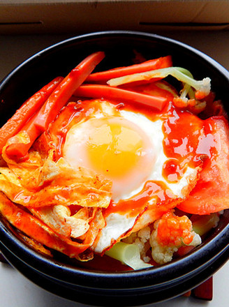 Egg Stone Pot Rice recipe