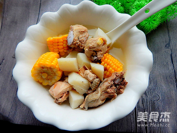 Yam Corn Chicken Soup recipe