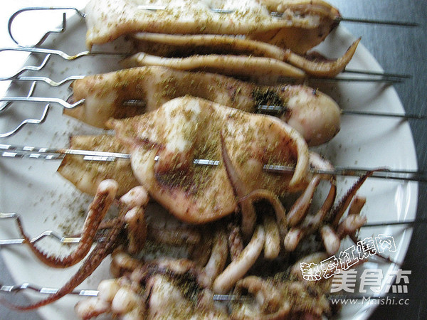 Grilled Squid with Garlic and Cumin recipe