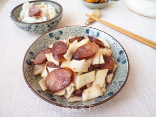 Stir-fried King Pleurotus with Sausage recipe