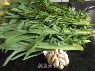 Stir-fried Bitter Wheat Vegetables with Garlic recipe