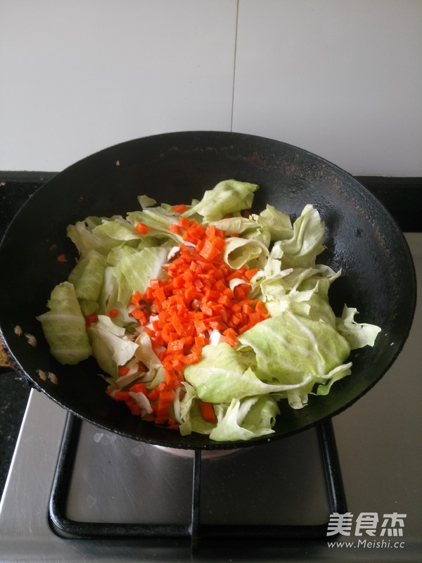 Fried Rice with Cabbage and Egg recipe