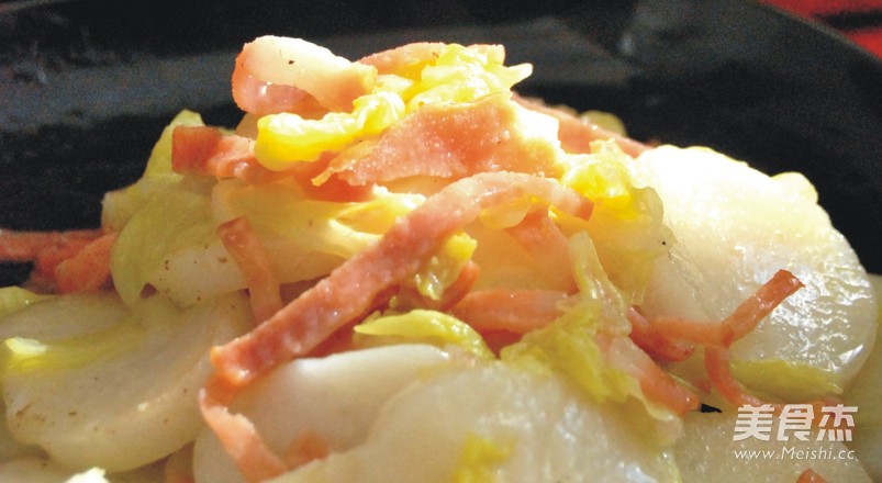 Stir-fried Rice Cake with Cabbage recipe