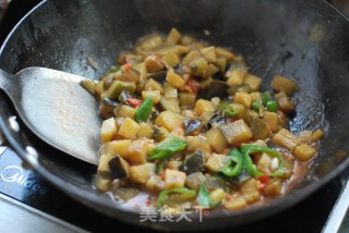 The Best Way to Eat Eggplant [fried Eggplant with Tomato and Pepper] recipe