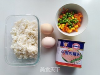 Fried Rice with Square Leg Corn and Green Beans recipe