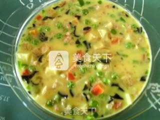 #aca烤明星大赛# Flaxseed Oil Mixed Vegetables Bake Eggs recipe