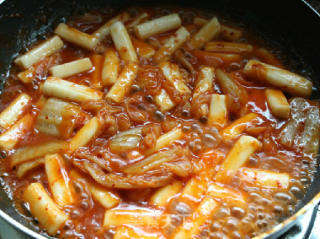 Rice Cake with Tomato Sauce, Kimchi Rice Cake recipe