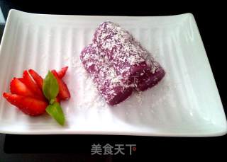 #aca烤明星大赛#purple Sweet Potato Rice Cake recipe