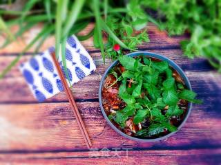 Mint Lamb Rice Noodles recipe