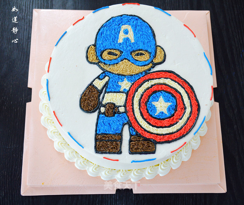 #aca烤明星大赛#captain America Cake recipe