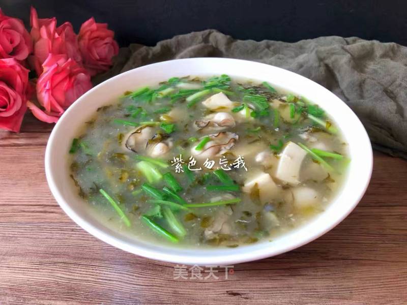 Sauerkraut Sea Oyster Tofu Soup recipe