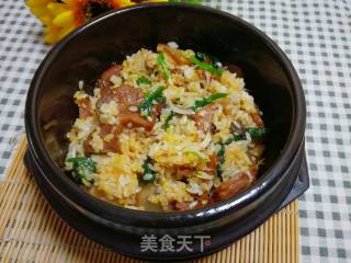 #蜡味#bibimbap with Bacon and Mixed Vegetables recipe