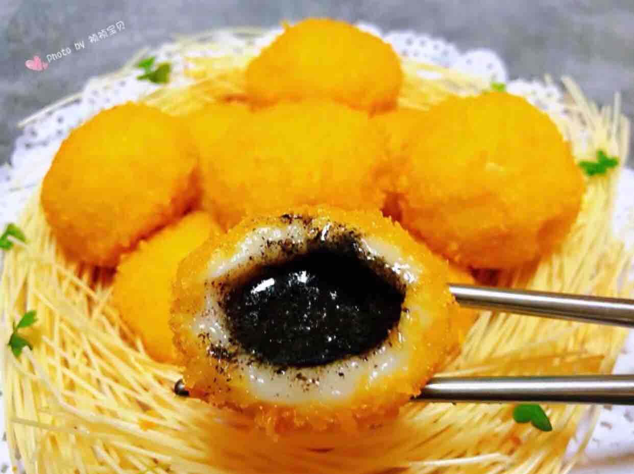 Fried Black Sesame Gnocchi recipe