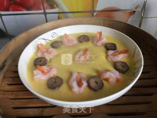 Soy Milk, Sea Cucumber and Shrimp Stewed Egg recipe