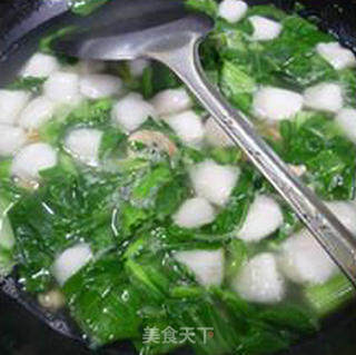 Open Chinese Cabbage Heart Glutinous Rice Soup recipe