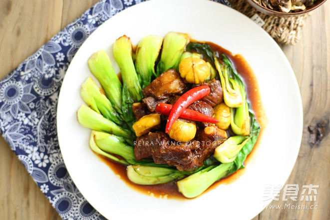 Braised Pork Ribs with Chestnuts recipe