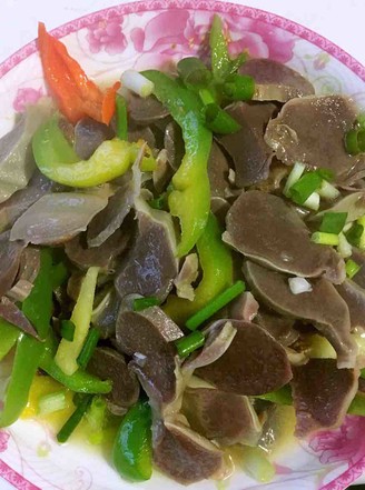 Stir-fried Duck Gizzards with Bell Pepper recipe