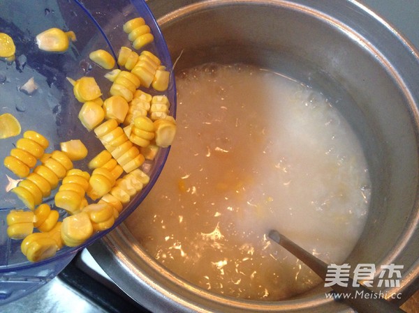 Vegetables, Corn Congee with Scallops recipe