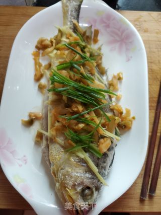 Steamed Yellow Croaker with Mustard recipe