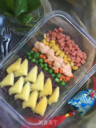 Fruit and Vegetable Sticky Rice Bento recipe