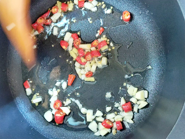 Fried Beans with Shrimp Paste recipe