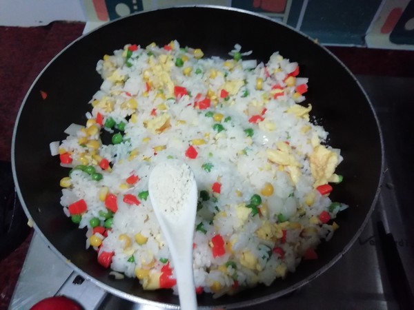 Fried Rice with Green Beans and Eggs recipe