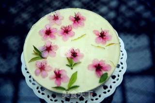 Peach Blossom Yogurt Cheese Mousse Cake recipe