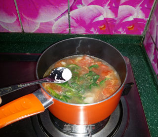 Cod Fish Soup with Greens and Tomatoes recipe