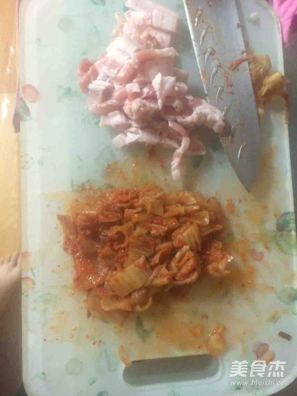Korean Kimchi Pork Belly Fried Rice recipe