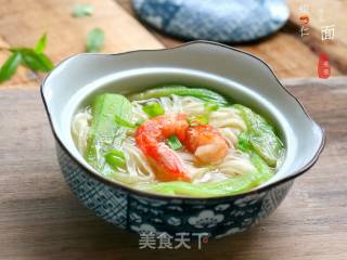 Shrimp and Loofah Noodles recipe