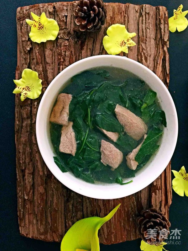 Wolfberry Leaf Pork Liver Soup recipe