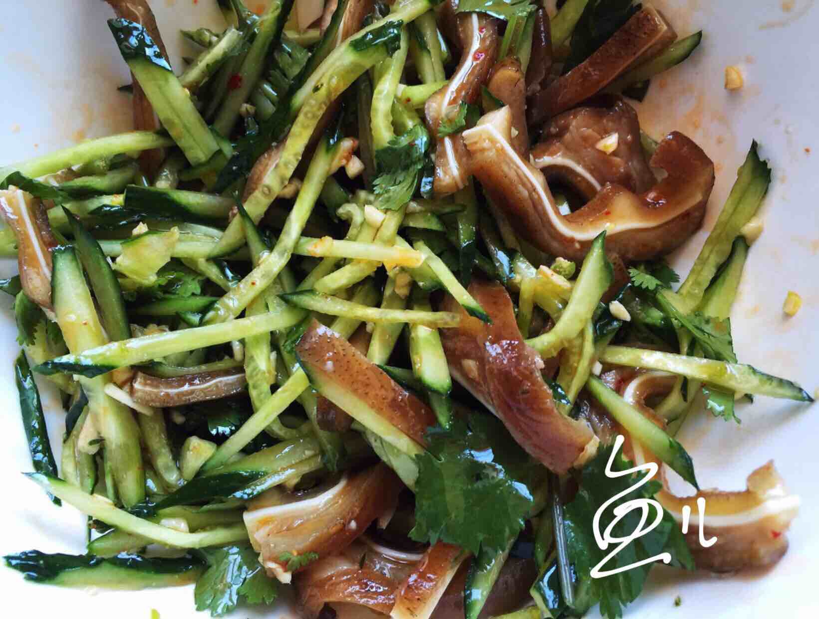 Pig Ears Mixed with Cucumber recipe