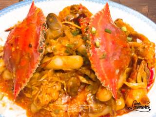 Spicy Stir-fried Crab with Zhixin Rice Cake recipe