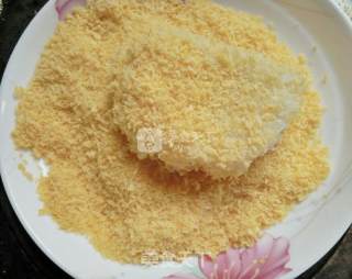 Fried Glutinous Rice Cake with Bread Crumbs recipe